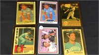Six George Brett baseball cards