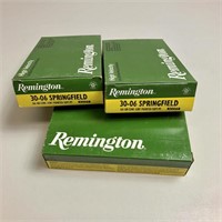 3 Boxes of Remington 30-06