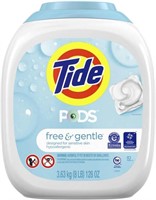 G) ~100ct Tide Pods Free and Gentle