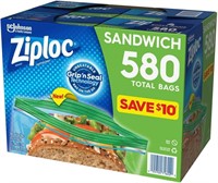 G) ~575ct Ziploc Easy Open Tabs Sandwich Bags