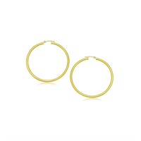 14k Gold Polished Hoop Earrings