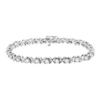 Precious 1.00ct Diamond "x" Link Bracelet