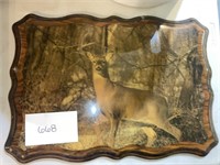 Vintage Wooden Deer Picture