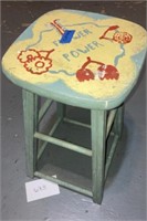 Wooden Stool Painted
