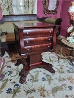 Exceptional Three Drawer Mahogany Work Table