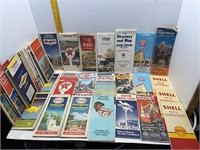 35 VTG GAS STATION FOLDABLE STATE CITY MAPS