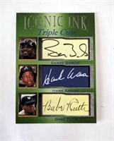 Iconic Ink HR Hitters Bonds Aaron Ruth Facs Autos