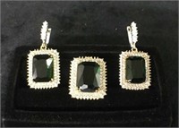 8ct Emerald AAA Ring and Matching Earrings