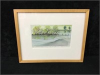 "Spring Willows" Harlem Slough '97 Watercolor