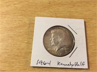 1964 SILVER Kennedy Half Dollar in Case