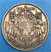 1942 50 Cents Silver Canada