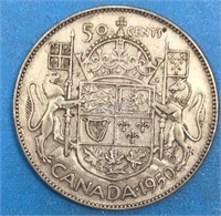 1950 50 Cents Silver Canada