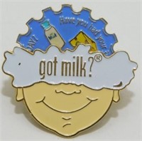 “Got Milk?” Rotating Top Pinback Tack Pin