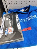 Colts 2xl sweatshirt and colts license plate cover
