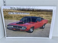 80 Vintage car posters