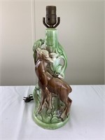 Vintage ceramic deer lamp