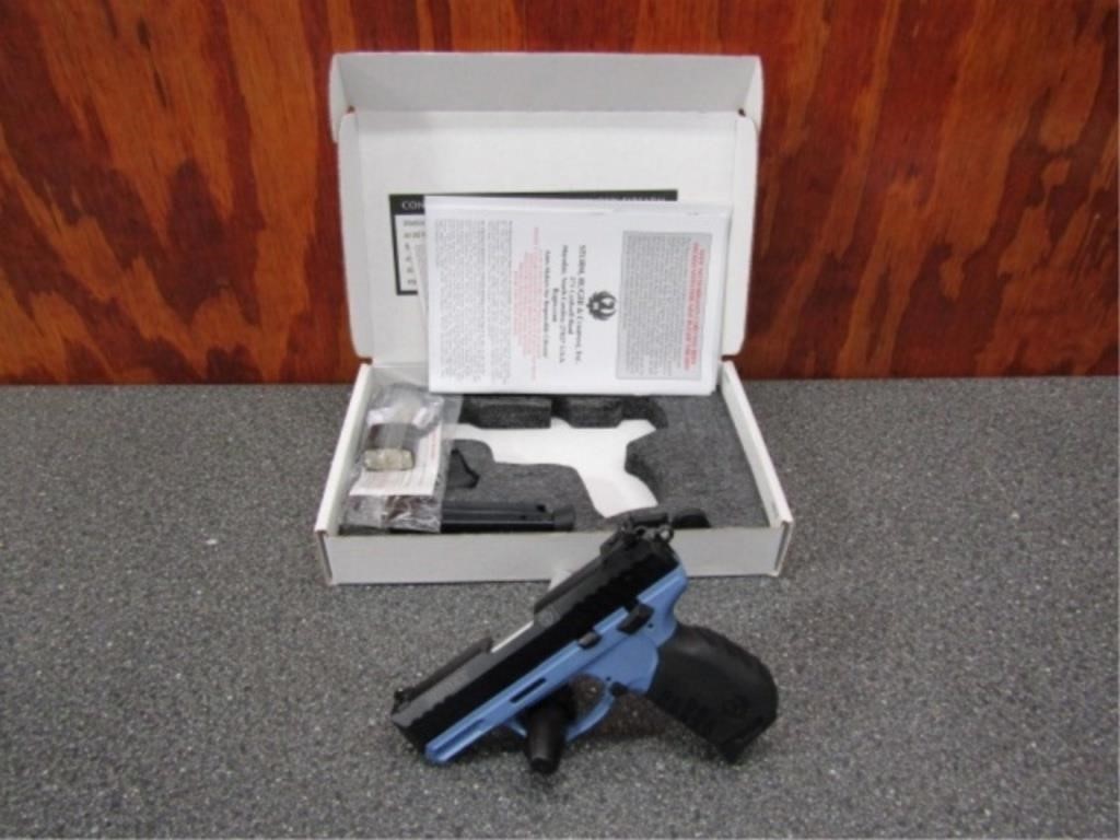 Ruger SR22 22LR Semi Auto Polar Blue, 3 Clips