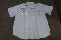 Vintage PTNY Women's Denim Shirt Size XL