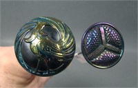 Two Carnival Glass Hatpins