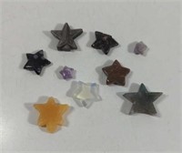 Hand Carved Polished Stone Stars few Chipped As