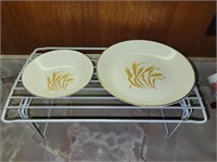 Golden Wheat 22K Gold Trimmed Dishes