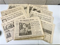 Lot of Wichita Beacon Newspapers - 1963