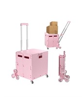 Folding Utility Cart Portable Rolling Crate