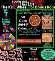 1-10 FREE BU RED Penny rolls with win of this 1964