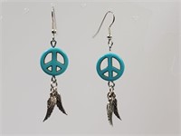 Peace Howelite Earrings