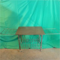Rolling Record Table with foldout racks