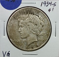 1934-S Peace Dollar VG