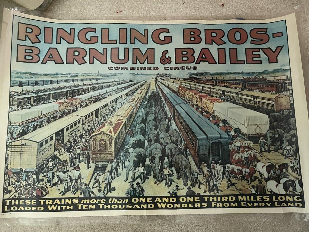 Vintage Ringling Bro Circus Poster
