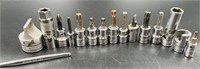 13 SnapOn Torx Sockets & 2 Flank Drive Sockets &