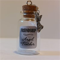 Angel Feather in Glass Jar - Friendship