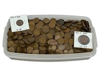 158 oz of Unsearched US Wheat Penny Coins