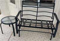 67 - PATIO SETTEE & SMALL TABLE