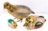 MALEVOLTI - Italy - Lot 3 Hand Made Duck Sculpture