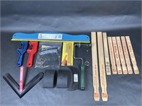 Painters Tools, Scraper, Paint Sticks, Lid Prys