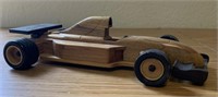 Hand Carved Wooden Race Car Model