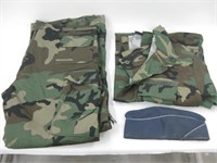 US Army Camo Shirt & Pants, Air Force Hat, etc
