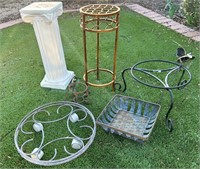 Assortment of Outdoor Plant Stands