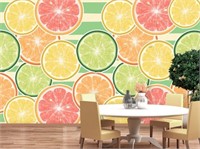 (2) 24" x 54" Citrus Fruits Peel & Stick