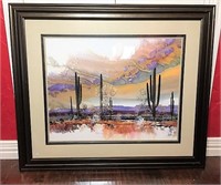 Adin Shade Water Color Western Landscape signed