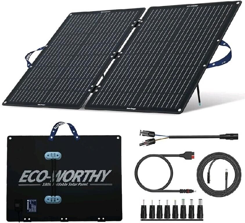 ECO-WORTHY 120W Folding Mono Solar Panel Suitcase
