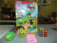 Dora, Bouncing Balls, Rubic Cube