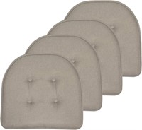 6pk Chair Cushion Memory Foam Pads Tufted17" x 16"