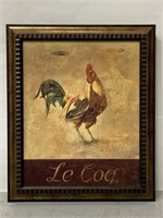 Fabrice de Villeneuve framed rooster art print