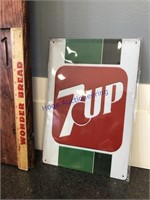 7UP TIN SIGN-APPROX 12"TX8"W