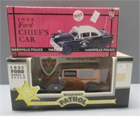 Die Cast 1931 Ford sedan in box and Ford chief