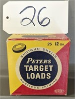 Peters 12 GA 2 3/4 In. Vintage Shot Shell Box